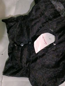 Black Mesh Ladies Top