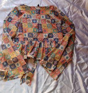 Boho Chic Printed bell sleeve Top