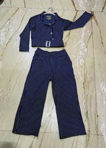 Striped Blazer &amp; Pants Set