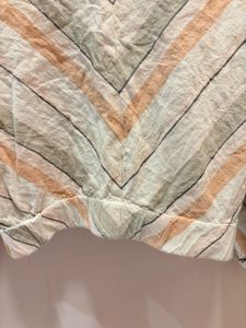 Zara Striped Tie-Front Crop Top