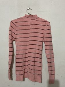 Baby pink Sweater T Shirt For Women