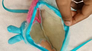 Cute Blue Bunny Sling Bag For Kids