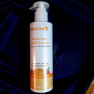Wishcare sunscreen body lotion spf50pa+++