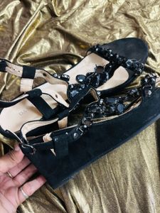 Blacj Stone Embellished Heels