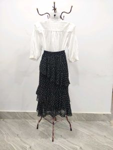 Polka Dot Ruffle Skirt