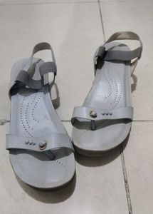 Gray Thong Strap Sandals