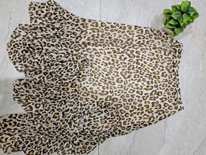 Leopard Print Ruffle Skirt