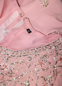 Pink Frock And Garara Set With Duptta