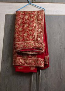 Heavy Work Saree With Blouse