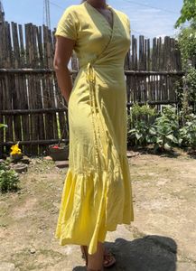 Yellow Wrap Dress