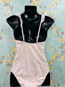 Ruffle Trim Striped One Piece