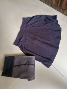 Mini Black Skirt With Stocking
