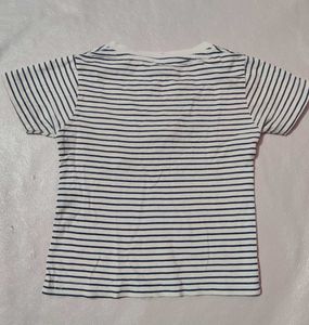 Cute Striped Tee Set