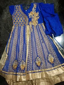 Anarkali With Pant And Shawl