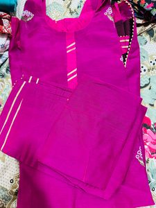 Pink Kurti Set - Size 38