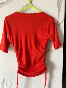 Red Wrap Top