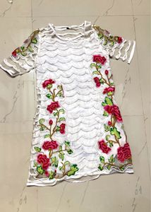 Floral Embroidered Sheer Dress