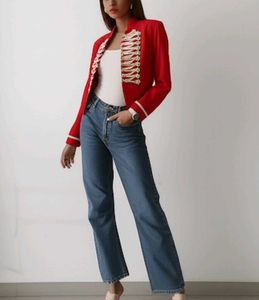 Red Millitary Style Jacket