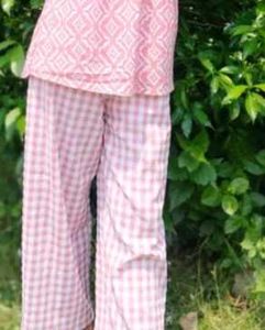 Pink Gingham Pajama Set