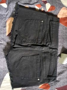 Black Denim Shorts