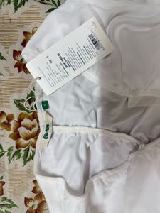 glitch white ruched top