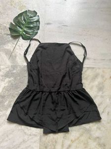 Black Backless Top