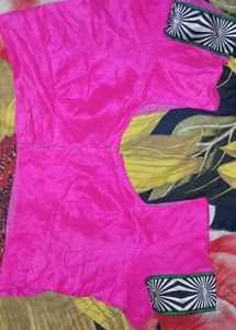Pink Readymade Saree Blouse
