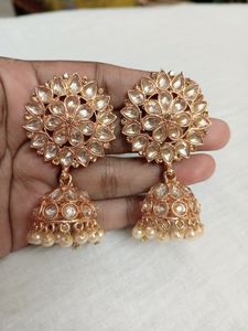 Kundan Stone Jumka Ear Rings