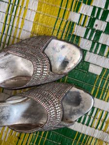 Sparkly Silver Flats