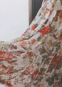 Pinterest Coded Flowy Full Length Dress