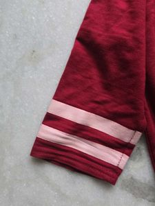 Maroon T-Shirt Dress