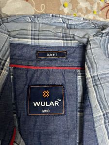 WULAR Slim Fit Plaid Button-Down Shirt