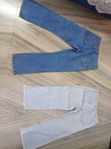 Two Blue Denim Jeans