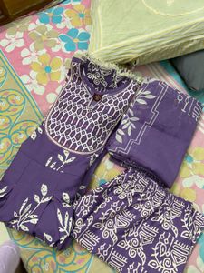 Purple Kurta Set