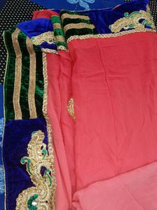 Pink Shaded Heavy Saree Women