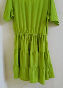 PlusS Green Solid A-line Dress.
