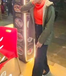 Orange Turtleneck Sweater