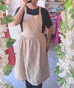 Beige Apron Dress