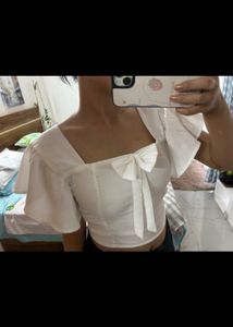 White Top With Bow