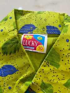 Lime Green Half Shirt 👕 Set With Jeans Shorts 🩳