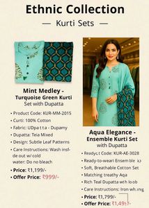 Elegant Kurti Set No Dupatta