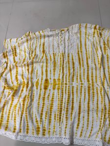 Tie-Dye Top with Lace Detail Coord set