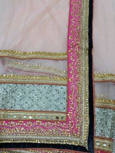 2part Saree Net With Pure Fabric