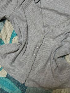 Grey Tee-Cardigan