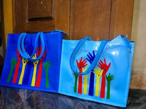Hand Design Tote Bags - Set of 2