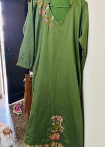 Green Floral Suit