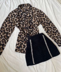 y2k frill shirt