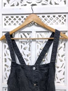 Black Washed Denim Overall C