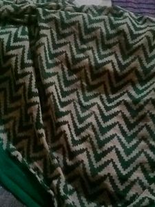 Green Chevron Velvet Scarf