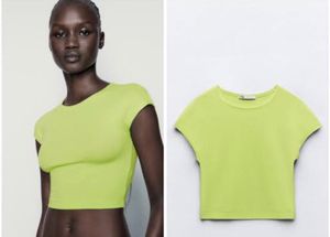 ZARA Neon Green Crop Top